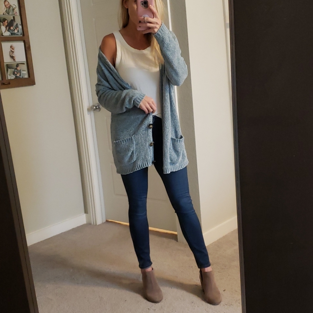 Chenille cardigan